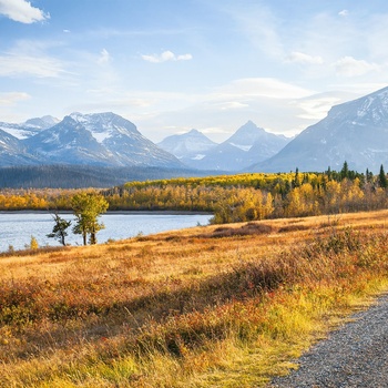 Going-to-the-Sun-Road gennem Glacier National Park i Montana, USA