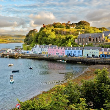 Portee - havneby og hovedstaden på Isle of Skye - Skotland