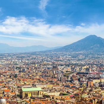 Udsigt til Vesuv og Napoli