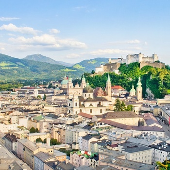 Udsigt til Salzburg gamle bymidte