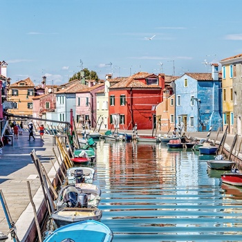 Burano ved Adriaterhavet i Italien