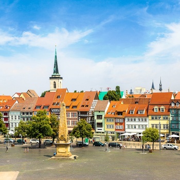 Stor plads i Erfurt, Thüringen, Midttyskland