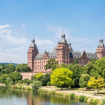 Johannisburg Slot i Aschaffenburg, Frankfurt i Tyskland