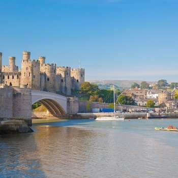 Conwy Castle - middelalderlig fæstning i Conwy - Wales