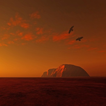 Ayers rock, også kendt som Uluru, i Australien