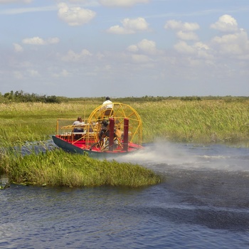 Med airboat i Everglades Nationalpark i Florida