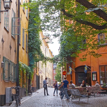 Stemning i Gamla Stan i Stockholm, Sverige