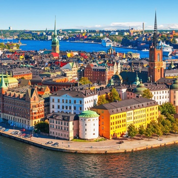 Udsigt til Gamla Stan i Stockholm, Sverige