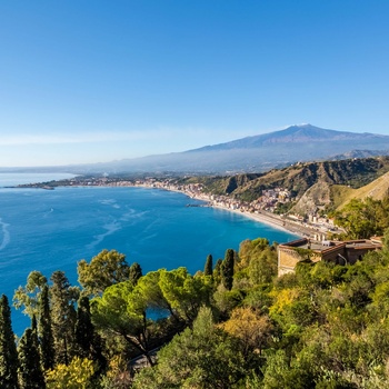 Etna, Taormina på Sicilien, Italien