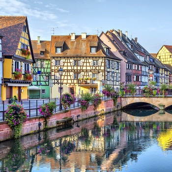 Bindingsværkshuse i byen Colmar - Alsace