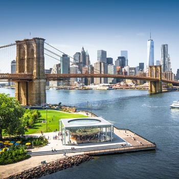 Brooklyn bridge i New York i USA