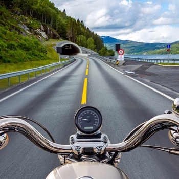 MC i Norge indkørsel til tunnel