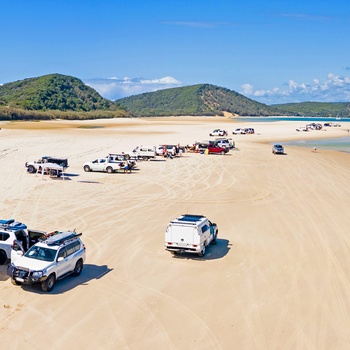 4 hjulstrækkere på Fraser Island i Queensland - Australien