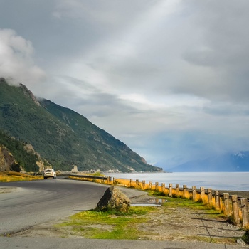 Kør via Seward Highway langs Turnagain Arm og oplev tidevandet, Alaska