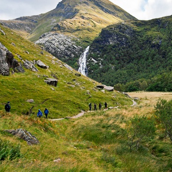 Steall Waterfall, Glen Nevis nær Fort William i Skotland