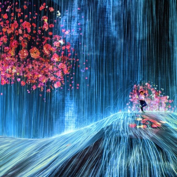Det digitale kunstmuseum teamLaB Borderless i Tokyo, Japan