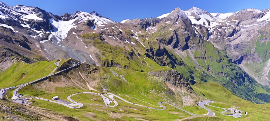 Grossglockner og Hochalpenstrasse i Østrig