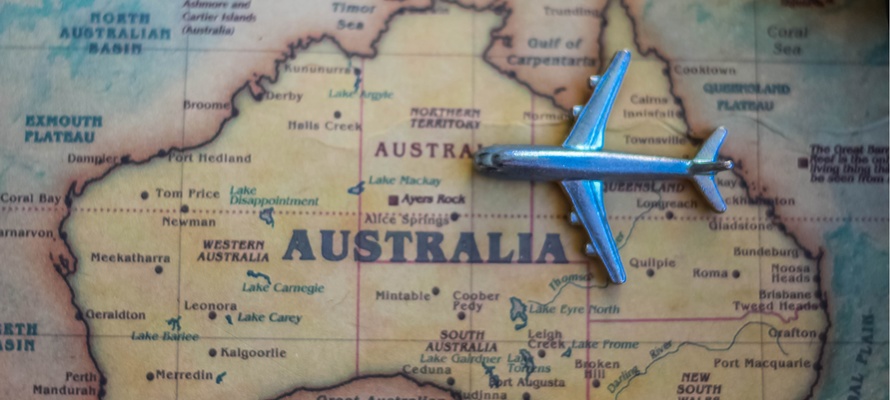 Kort over Australien