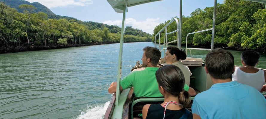 Bådudflugt på floden Coopers Creek i Queensland, Australien