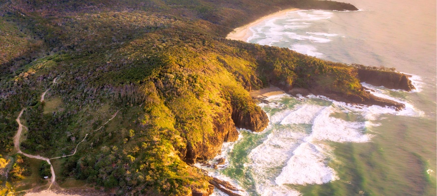 Noosa nationalpark på Sunshine Coast i Queensland