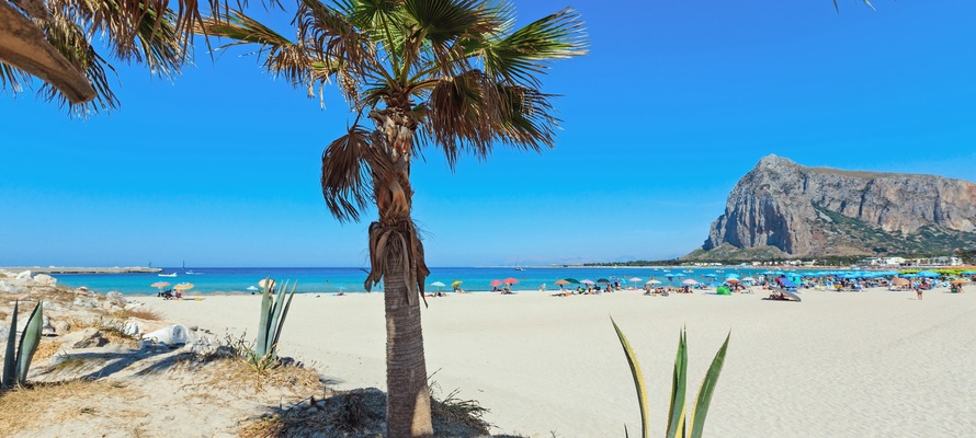 San Vito Lo Capos stranden på Sicilien