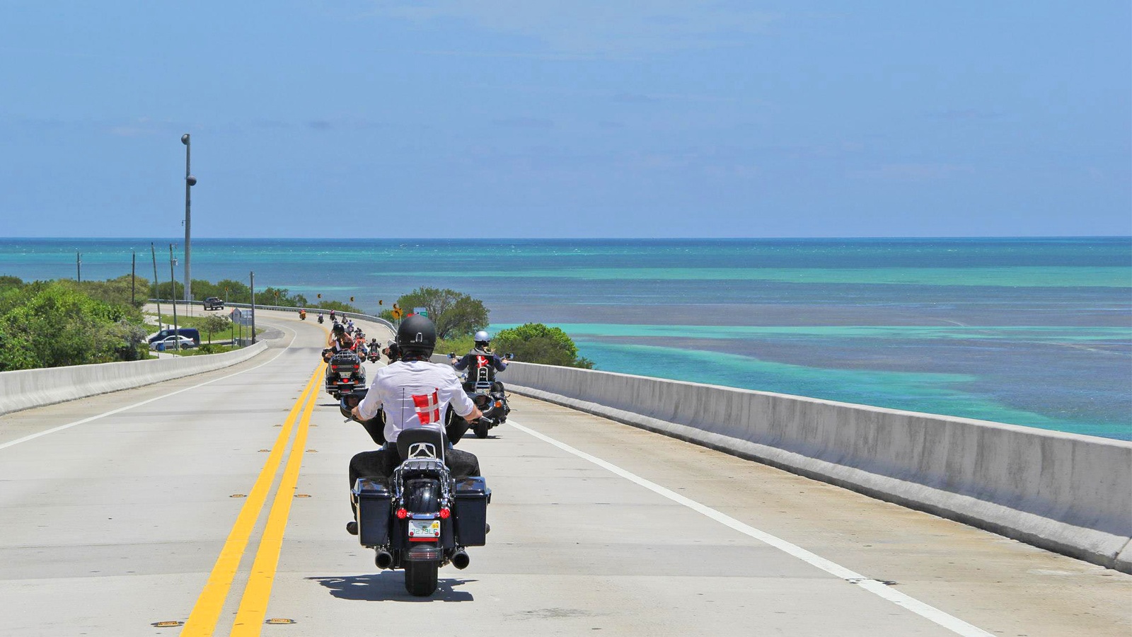 Motorcykel, Overseas Highway, Florida i USA Motorcykel, Overseas Highway, Florida i USA