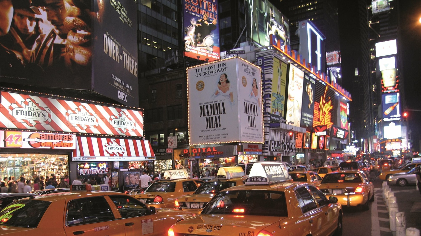 Times Square og Broadway i New York, USA