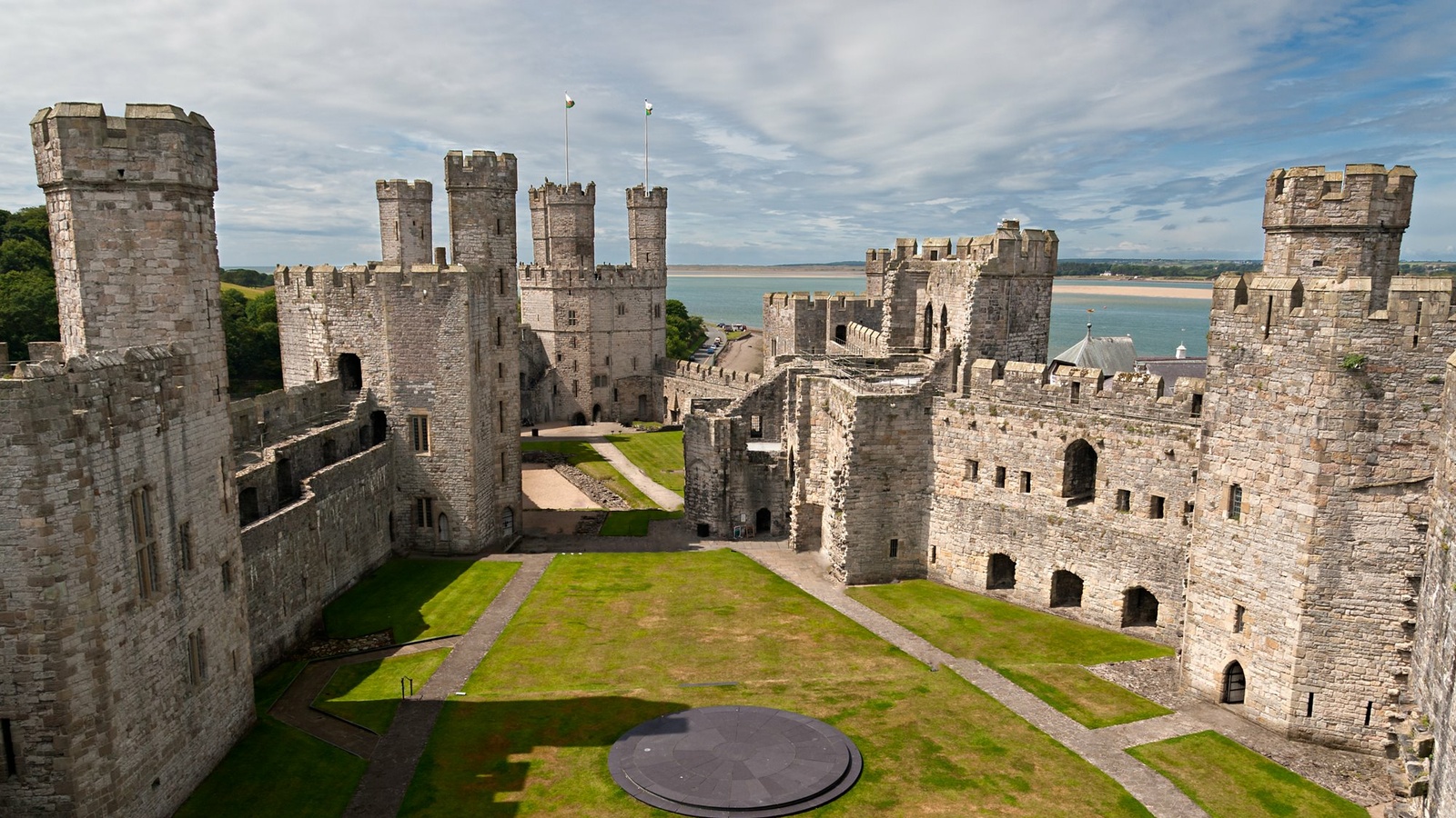 Caernafon Castle i det nordlige Wales