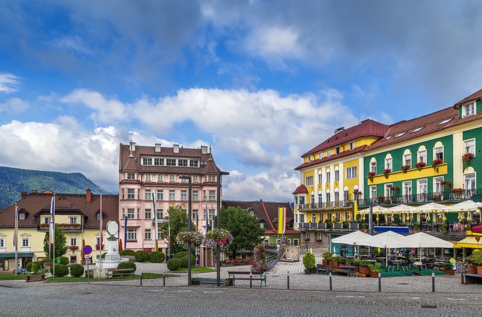 Torvet i byen Mariazell, Østrig