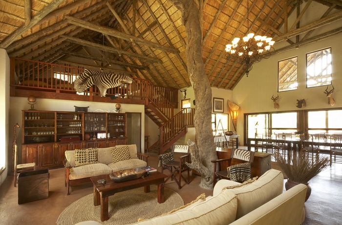 Hovedhuset i Mpala Safari Lodge, Sydafrika