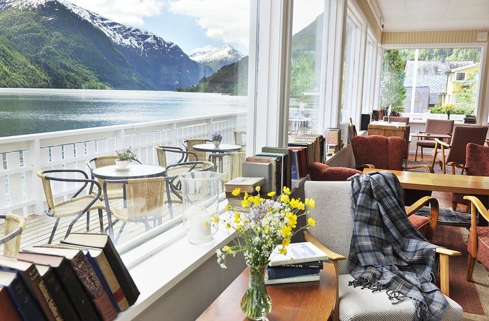 Udsigt fra Fjærland Fjordstove Hotel