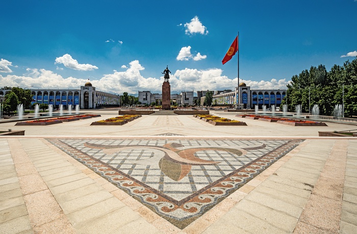 Ala-Too Square i hovedstaden Bishkek - Kirgisistan
