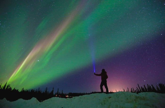 Nordlys over Fairbanks i Alaska