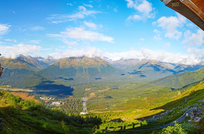 Alyeska Aerial Tramway ved Alyeska Ski Resort - Kabelbanens endestation - Alaska