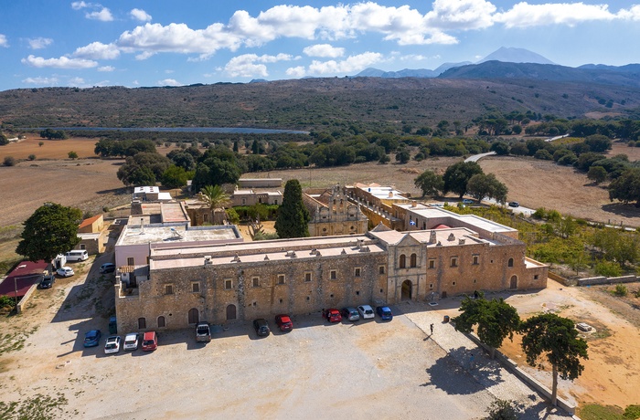 Luftfoto af Arkadi Kloster på Kreta