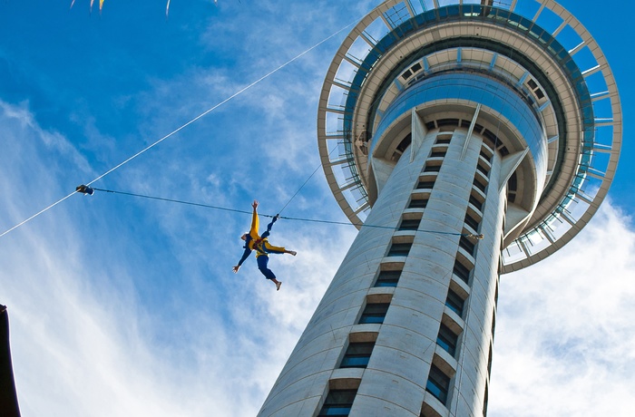 Sky Jump fra Sky Tower i Auckland - New Zealand