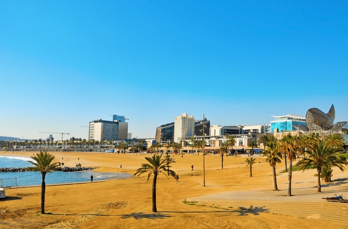 Lækker strand ved Vila Olympica, Barcelona