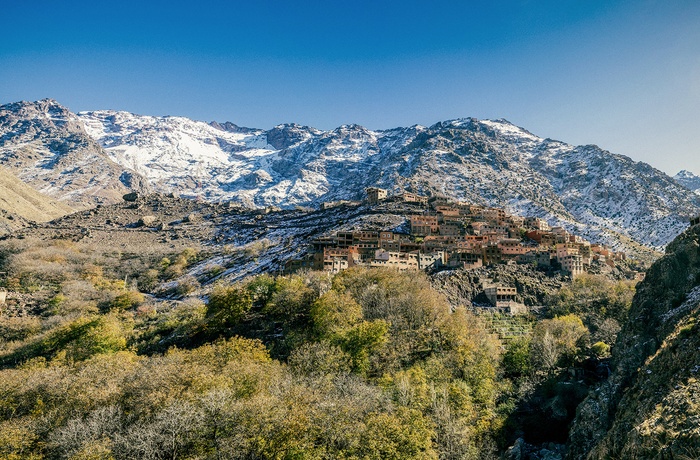 Berberlandsby i Atlasbjergene - Marokko