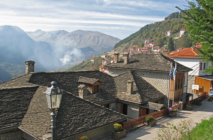 Bjerglandsbyen Metsovo Pindus-bjergene i Grækenland