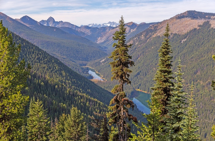 Udsigt til 2 søer i Manning Provincial Park i British Columbia, Canada
