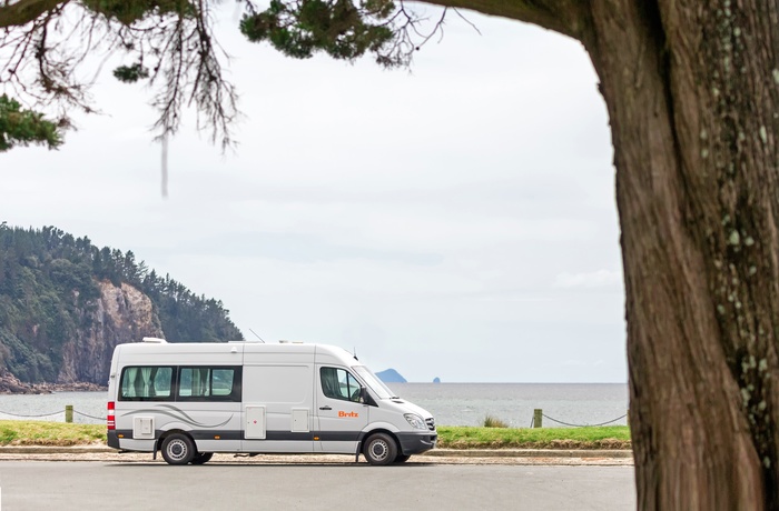 Britz Venturer Plus autocamper - strand parkering - Australien