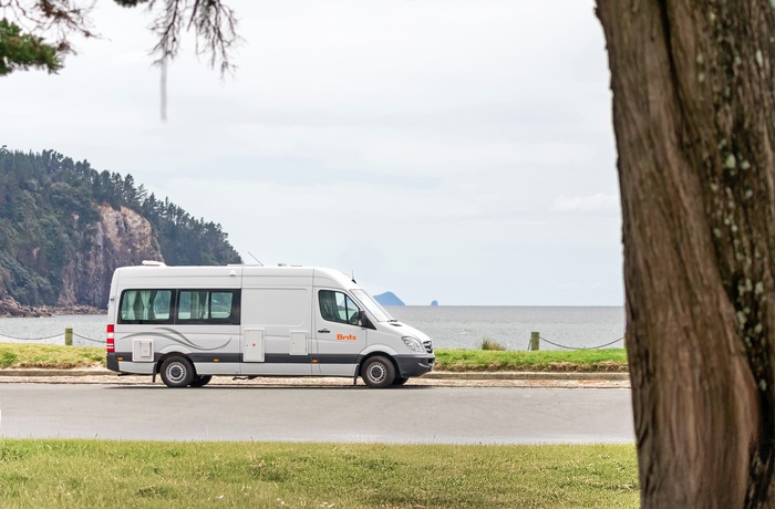 Britz Venturer Plus autocamper - strand parkering - Australien