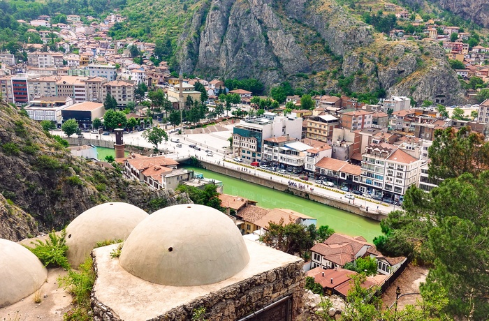 Byen Amasya langs Yesil-floden - Tyrkiet