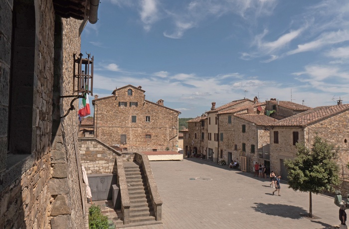 Byen Castellina in Chianti i Toscana - Italien