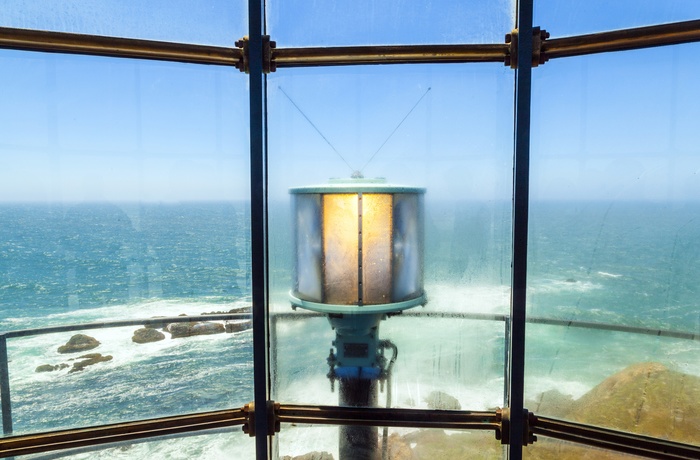 Udsigten fra toppen af Point Arena Lighthouse, Californien