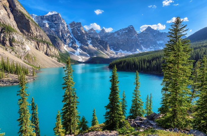 Lake Louise i Banff Nationalpark i Alberta, det vestlige Canada