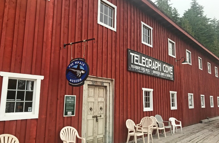 Hval museet i Telegraph Cove, Vancouver Island i Canada