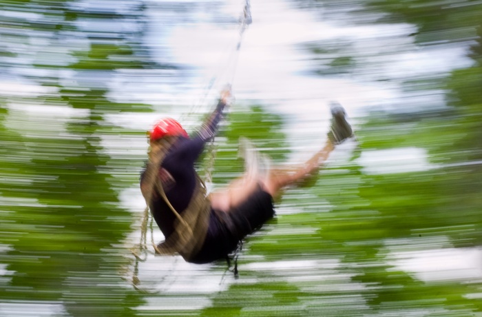 Zipline ved Whistler, British Columbia i Canada