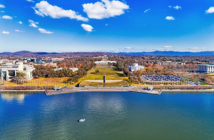 Lake burley Griffin i Canberra, Australien