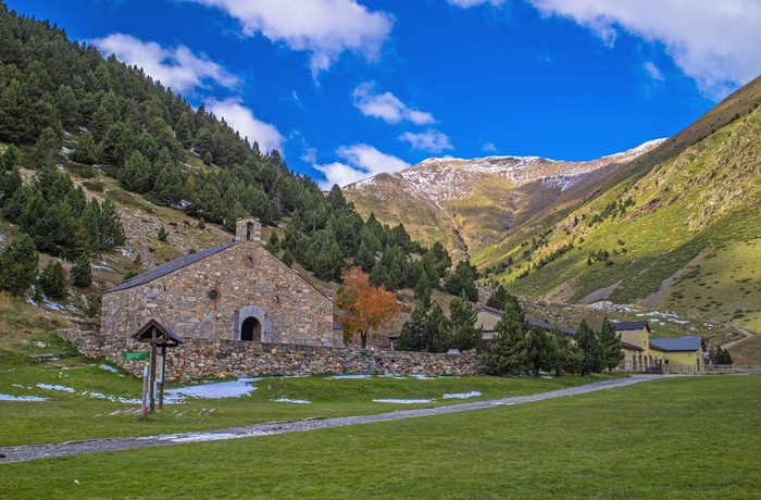 Bjergdal Vall de Núria, Catalonien